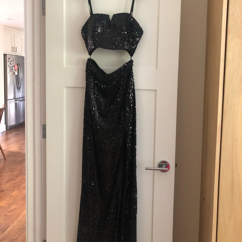 Aidan Mattox Sequin 2 Piece Gown - Picture 3 of 13